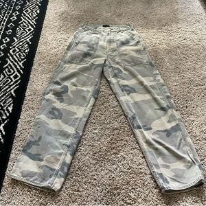 Topshop High Rise Camo Jeans